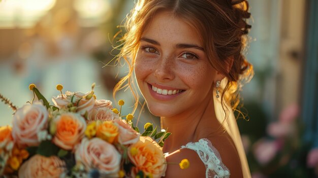 Photo photo of a woman in wedding