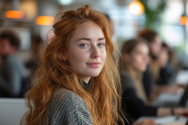 Photo photo of a woman working in the office