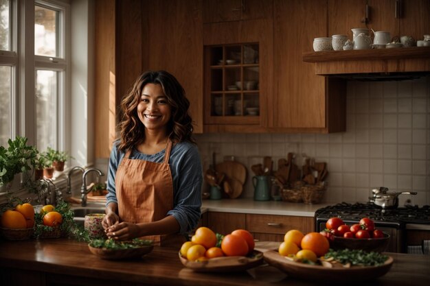 photo women cooking in kitchen