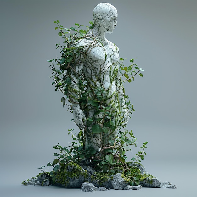 植物を持つ女性の写真