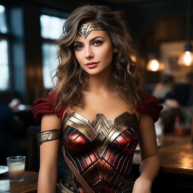 photo of wonder woman cosplay day halloween