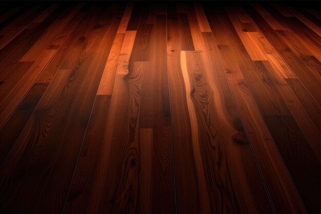 バナー 3 d イラストの上から写真木の床の背景透視図