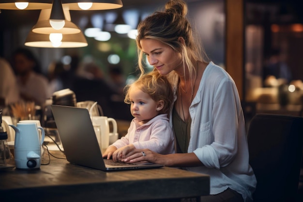 Photo of working mother