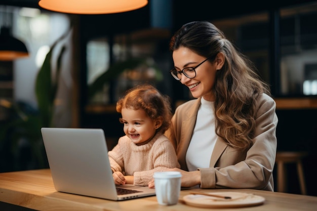 Photo of working mother