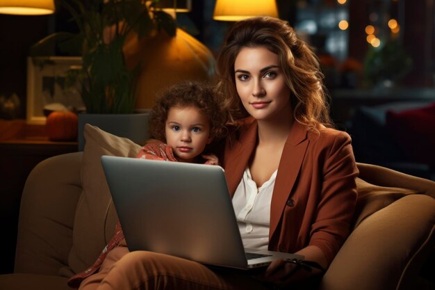 Photo of working mother