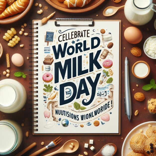 Photo photo world milk day celebration