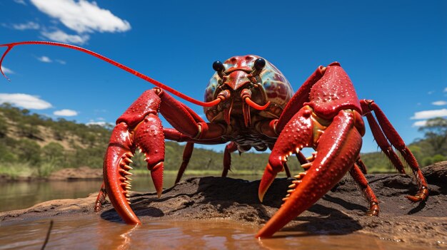 Foto foto di un yabby sotto il cielo blu