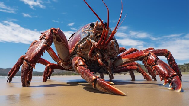 Foto foto di un yabby sotto il cielo blu