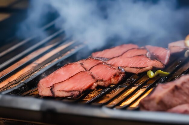 Photo of Yakiniku being grilled