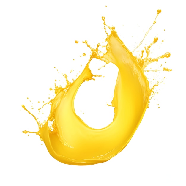 photo yellow wine splashing on white