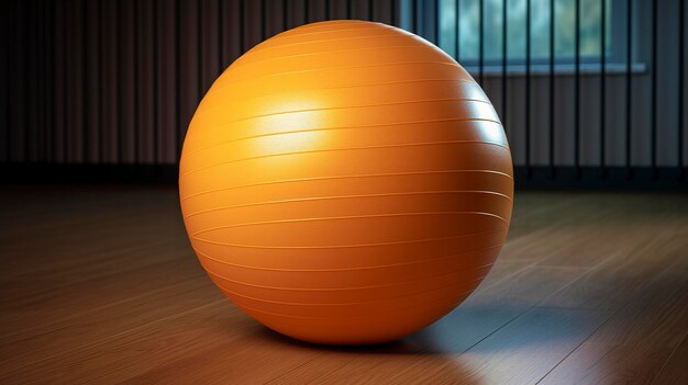 A photo of a yoga ball for core exercises