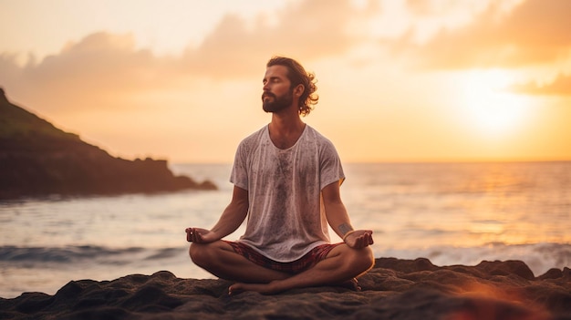 A Photo of a Yoga Instructor Guiding a Mindful Breathing Exercise