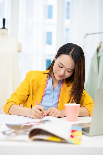 photo of young asian female fashion designer