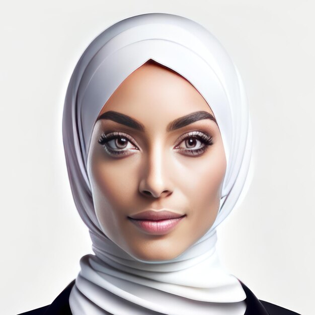 Photo of young muslim woman with perfect skin Generative AI