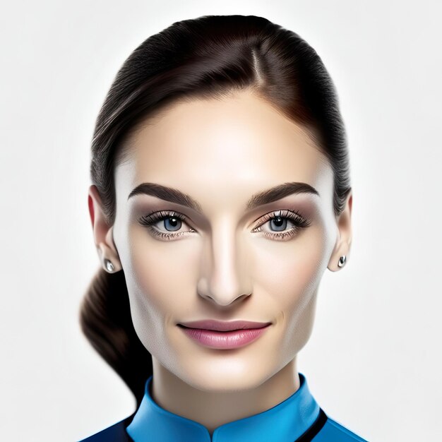 Photo of young woman with perfect skin Generative AI