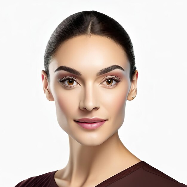 Photo photo of young woman with perfect skin generative ai