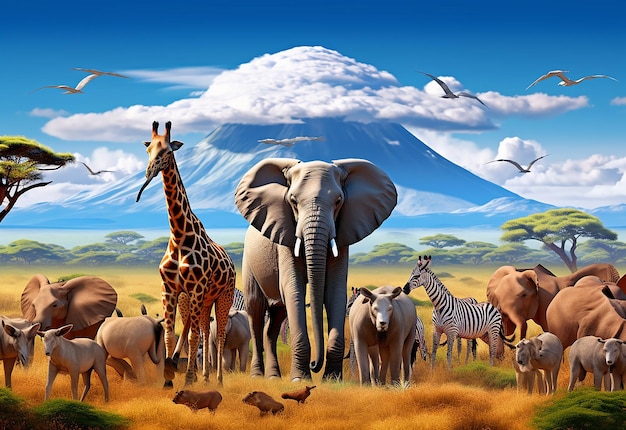 Photo of zoo animal wild animal banner background