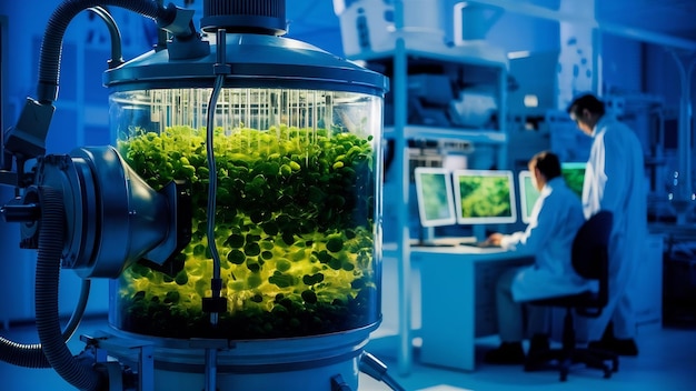 Photobioreactor in lab algae fuel biofuel industry algae fuel algae research in industrial labora