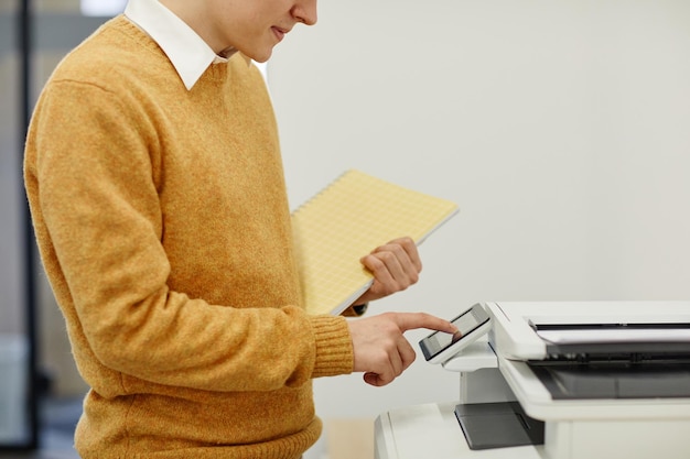 Photocopying Documents in Office