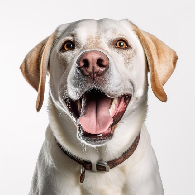 A photograph of a animal standing infront of a solid white color background