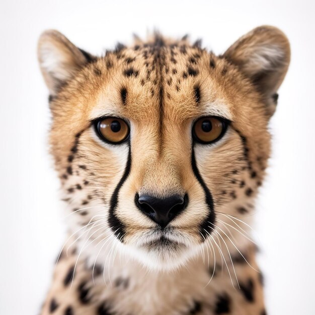 A photograph of a animal standing infront of a solid white color background