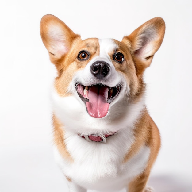 A photograph of a animal standing infront of a solid white color background