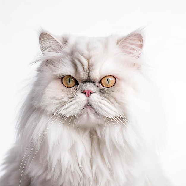 A photograph of an animal standing infront of solid white color background
