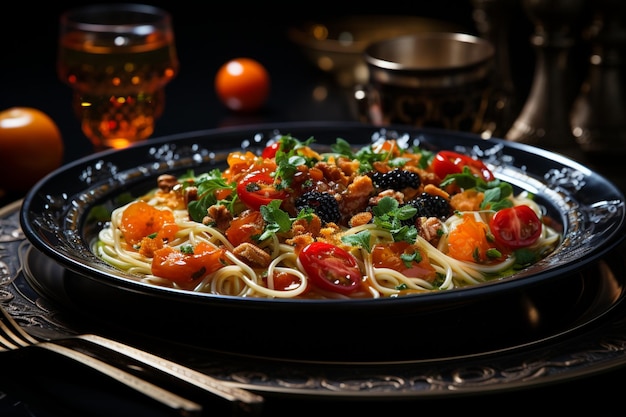 photograph of a beautiful pasta dish