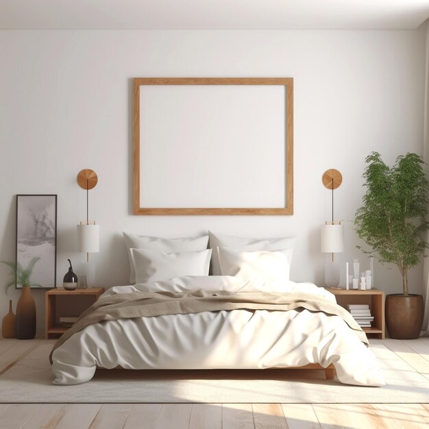 photograph of a bedroom space