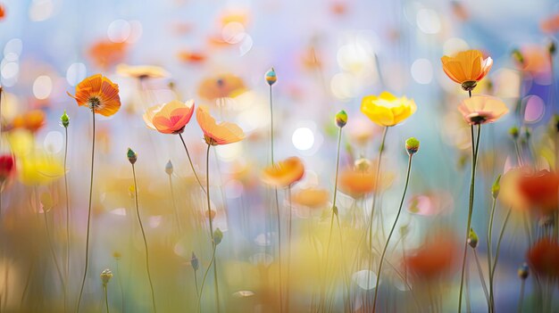 Photograph blurred interior flowers