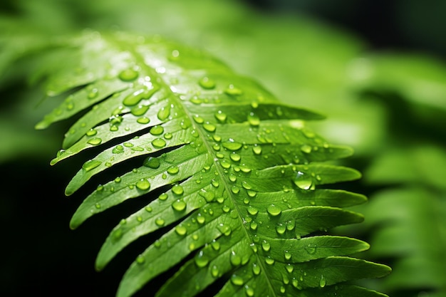 Photograph Of Boston Fern Leaf Natural Light Generative AI