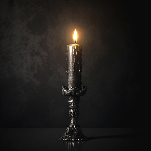 Photo photograph of candle