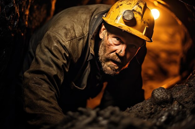 Foto la fotografia cattura l'essenza della professione di minatore