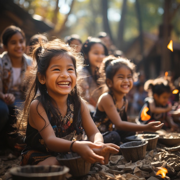 Photograph Of Children Attending A Wallpaper