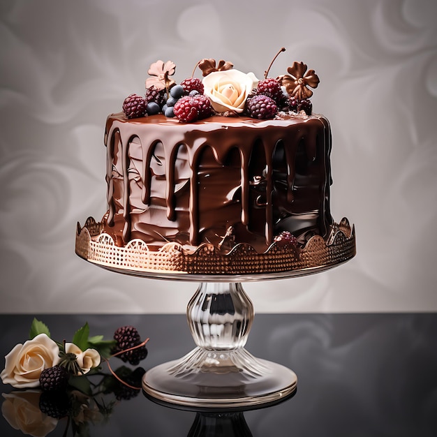 photograph of chocolate cake