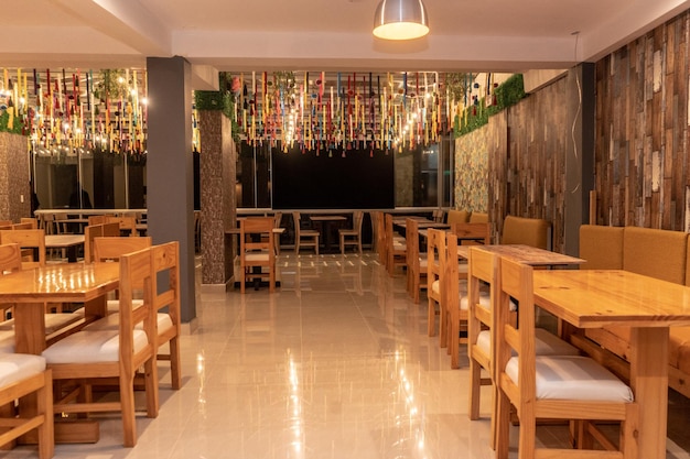 Photograph of a colonial restaurant house in the city of Cusco.