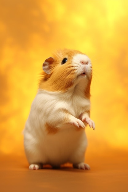 A photograph of cute an adorable guinea pig