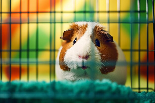 A photograph of cute an adorable guinea pig