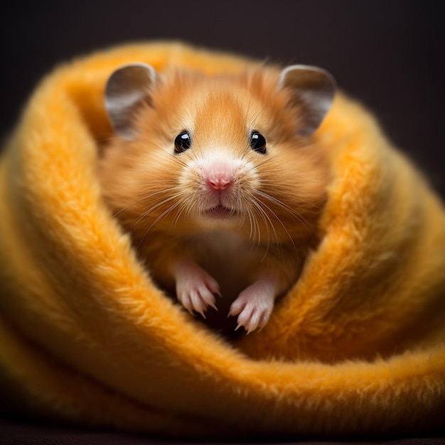 Photo a photograph of cute and adorable hamster