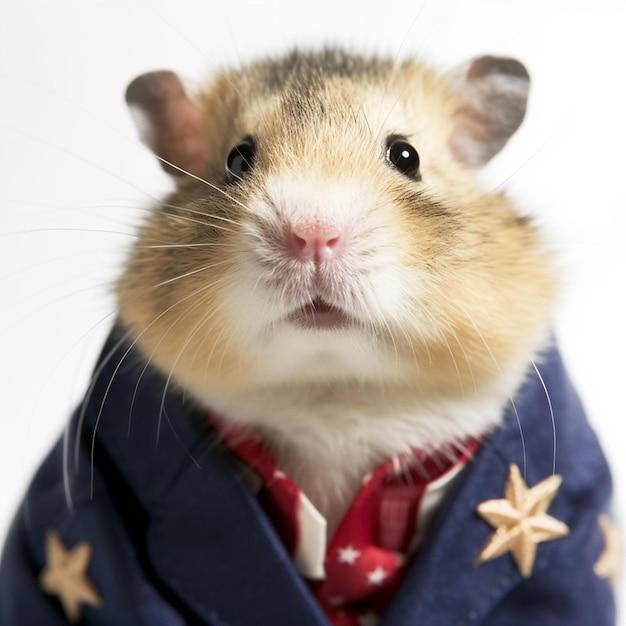 a photograph of cute and adorable hamster