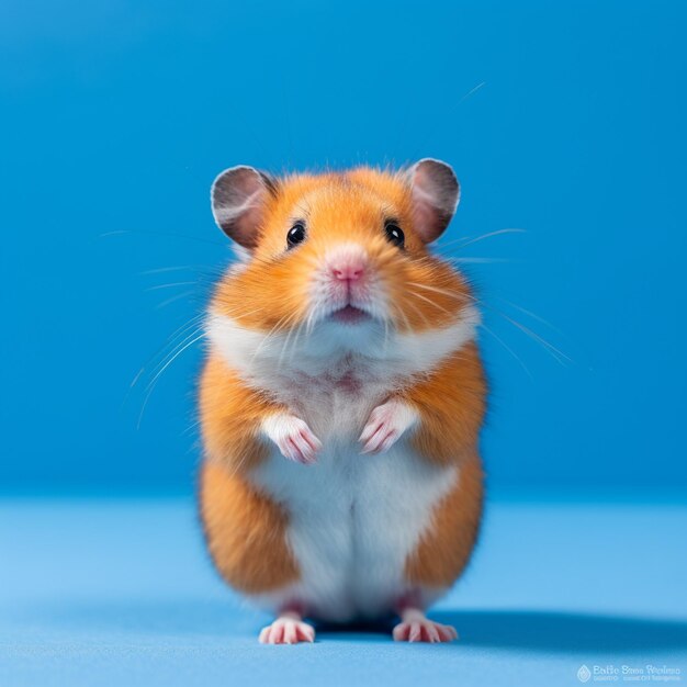 A photograph of cute and adorable hamster