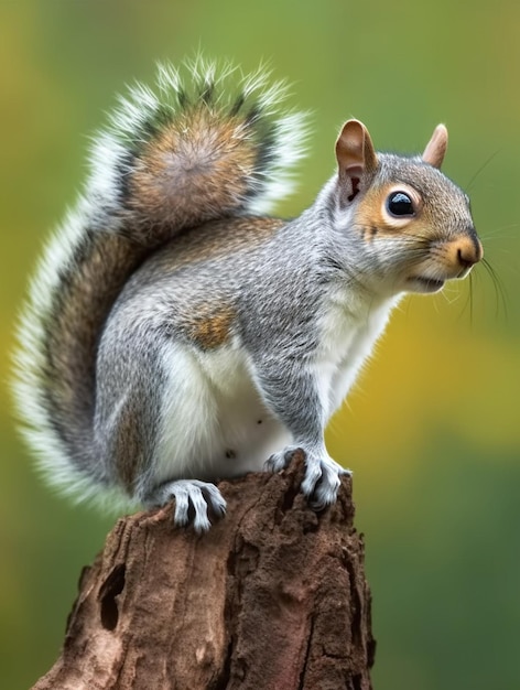 a photograph of cute and adorable squirrel