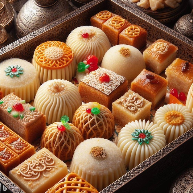 Фотография вкусных восточных арабских сладостей