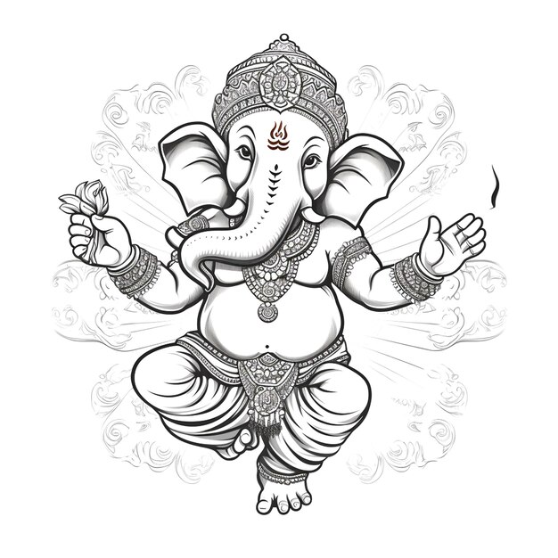 Photo photograph depicting the deity ganesha