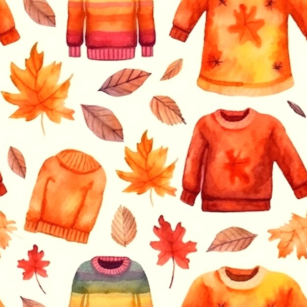 Photograph depicting various sweaters