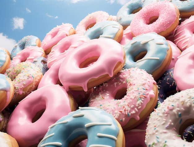 a photograph of donut donuts doughnut doughnuts fancy dessert