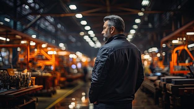 photograph of Engineer standing holding an iPad to inspect the Rolls of galvanized steel sheet