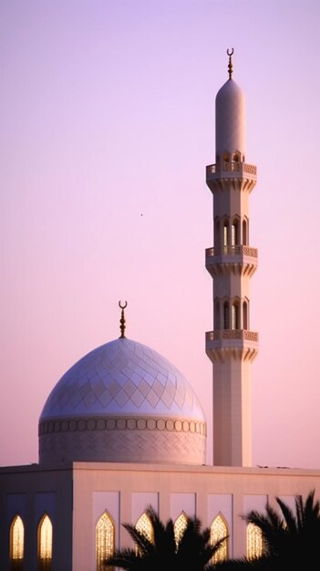 Photograph featuring a mosque