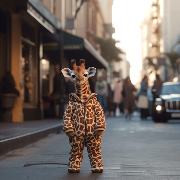 Foto fotografia di una giraffa