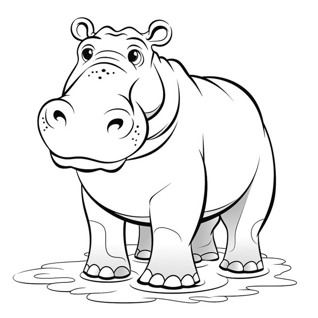 Photo photograph of hippopotamus